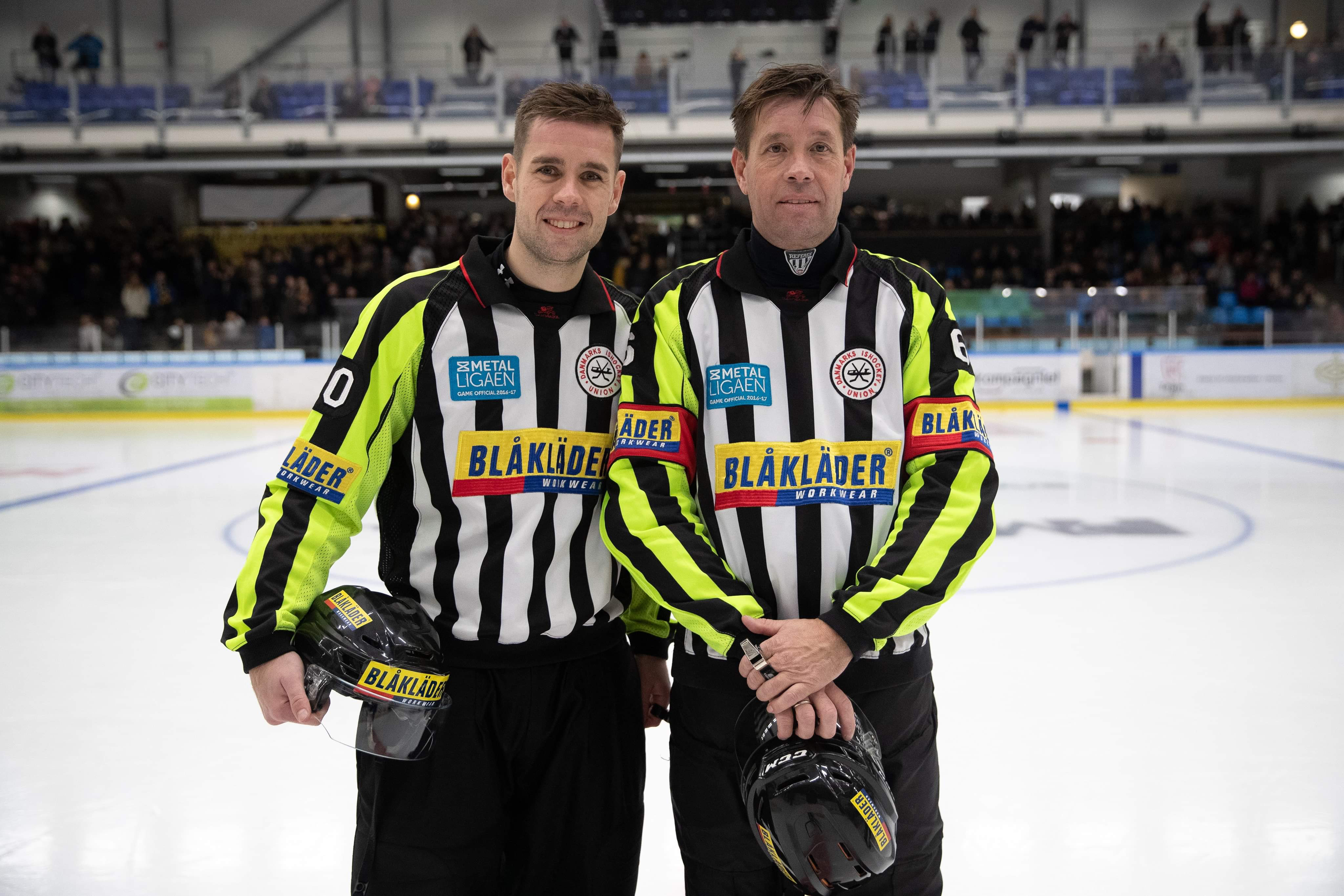 Familien Andersen på isen, Frederik, tv., og Bo Andersen.